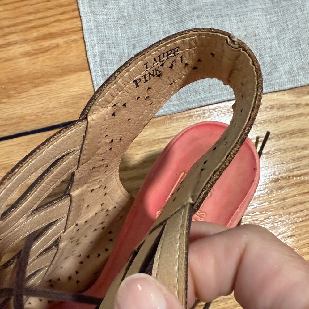 Stylish Pink L’Artiste Spring Step Sandals with Intricate Design - Picture 3 of 7